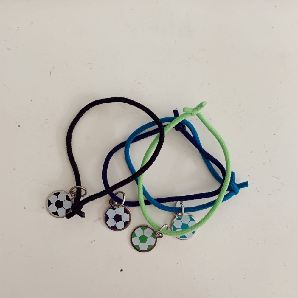 4 piece soccer charm bracelet set